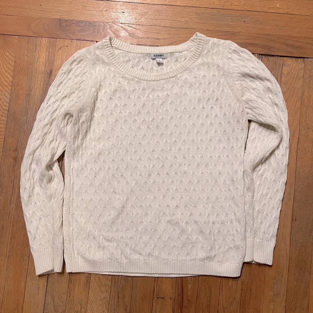 Creme Cable Knit Oversized Sweater